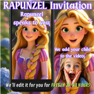 rapunzel birthday invitation