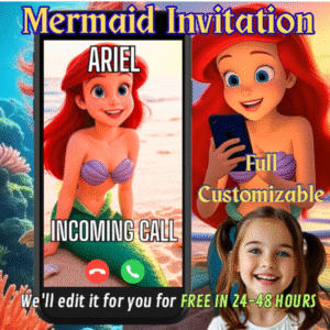 mermaid birthday invitation