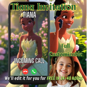 tiana birthday invitation