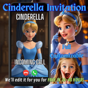 cinderella birthday invitation