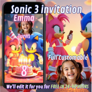 amy rose birthday invitation