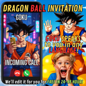 dragon ball birthday invitation