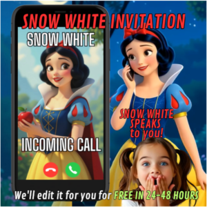 snow white birthday invitation