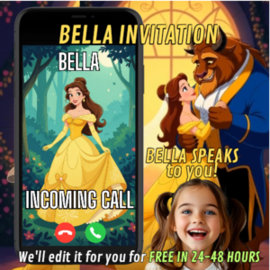the beauty and the beast birthday invitation