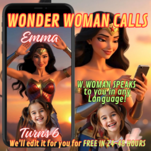 wonder woman birthday invitation