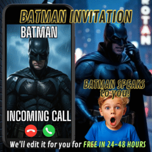 batman birthday invitation