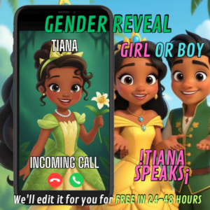 tiana gender reveal invitation