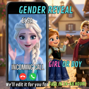 elsa gender reveal invitation