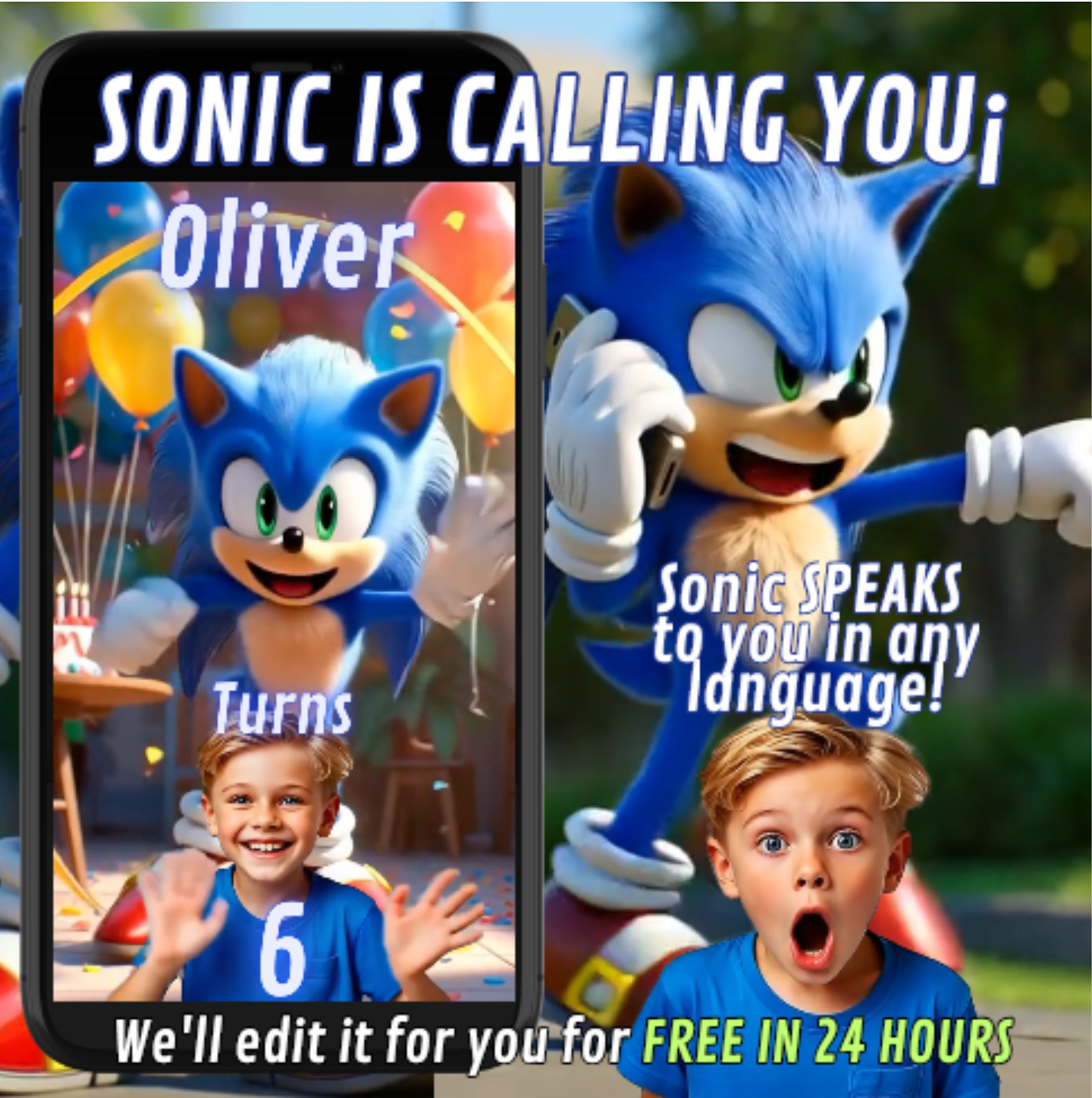 Sonic birthday invitation