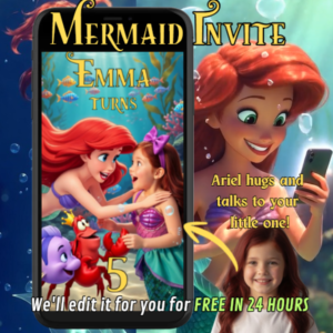 Mermaid birthday invitation
