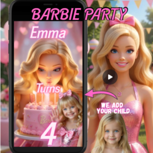 Barbie birthday invitation