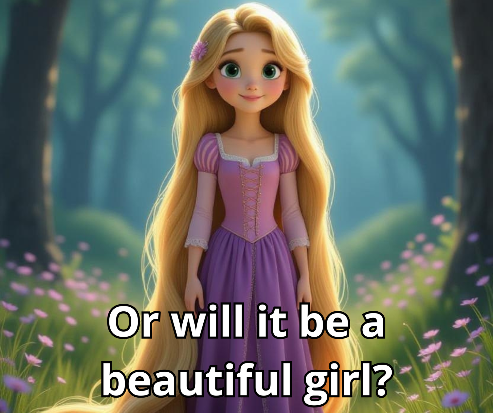 rapunzel gender reveal invitation